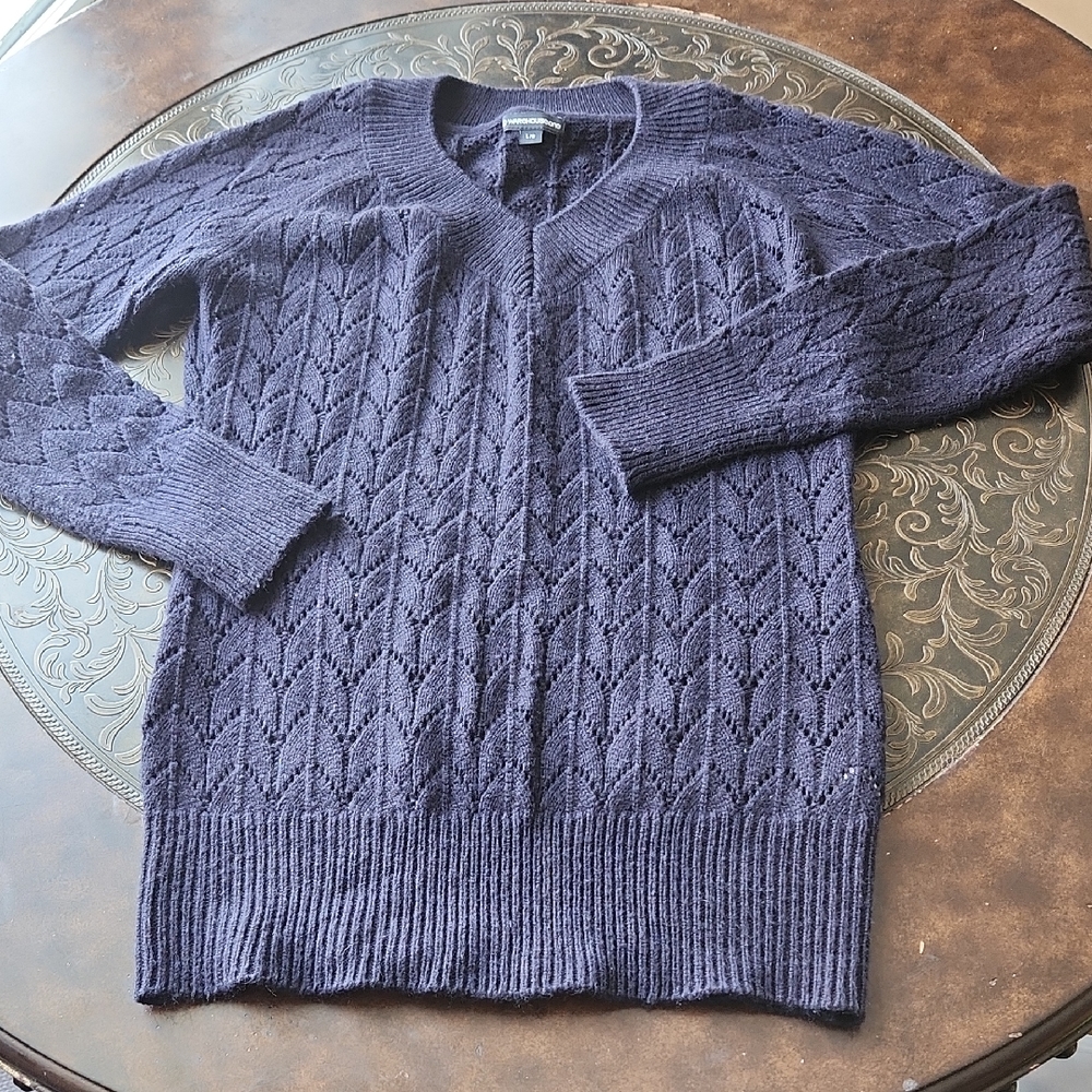 Warehouse One Purple Sweater Sz Lg